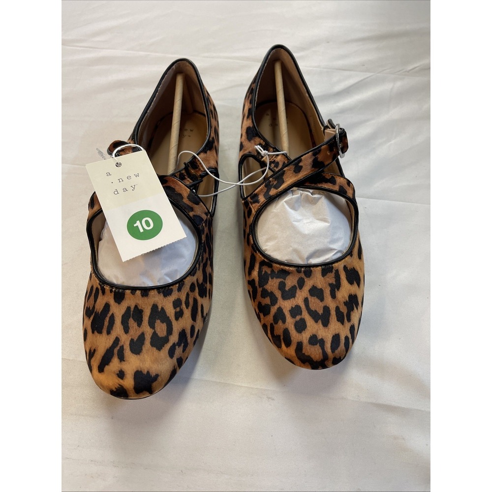 A New Day Women's‎ Leopard Print Tamsin Flat Shoes Size 10